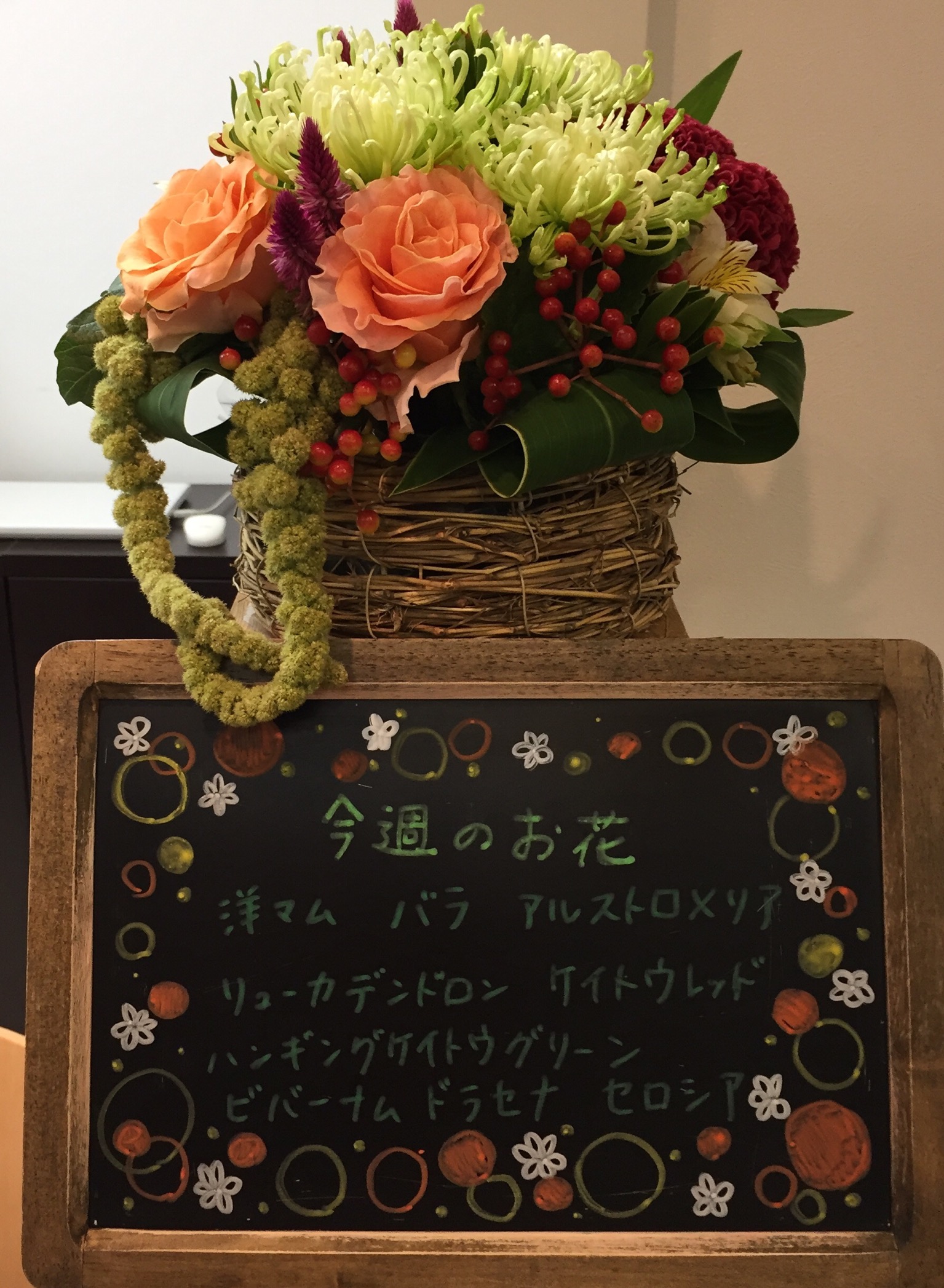 今週(7月29日〜)のお花